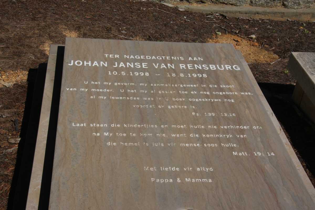 RENSBURG Johan, Janse van 1998-1998