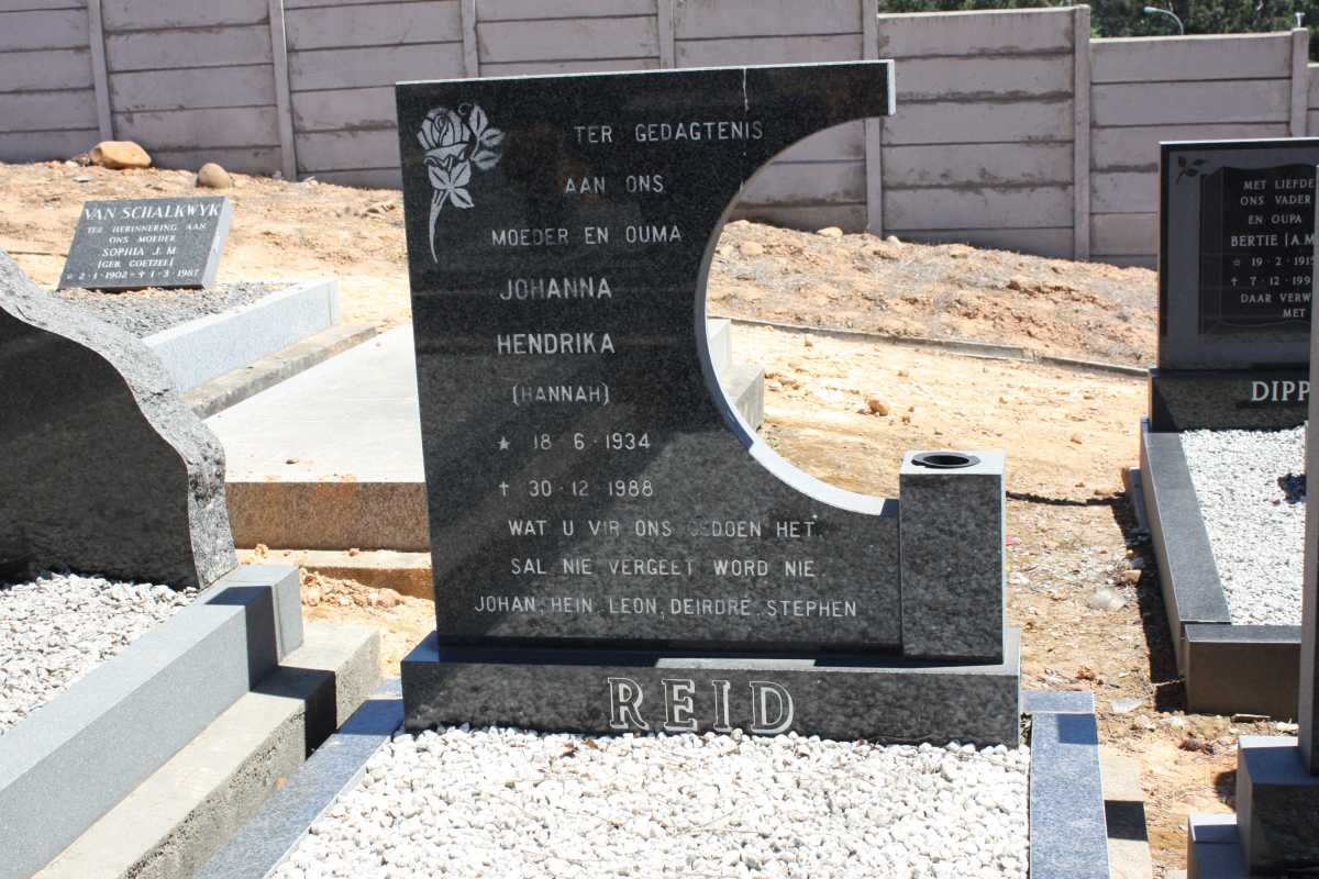 REID Johanna Hendrika 1934-1988