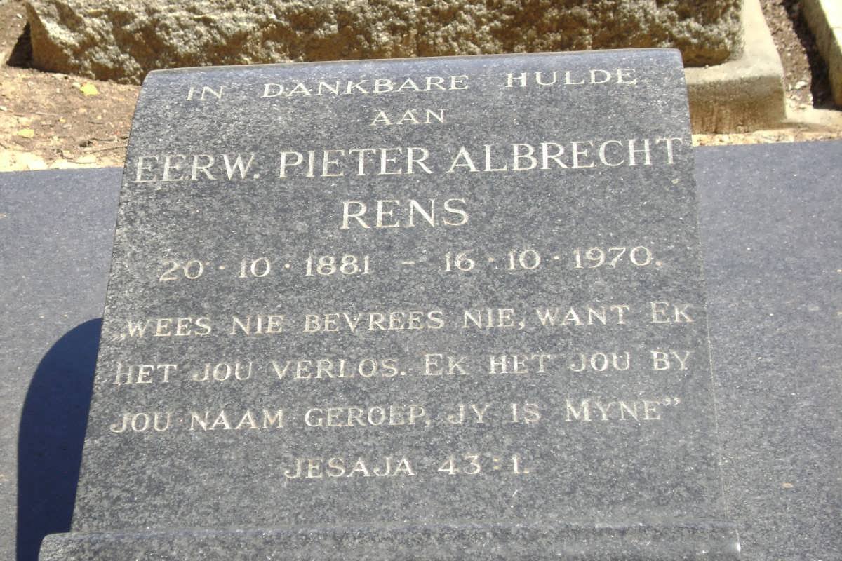 RENS Pieter Albrecht 1881-1970