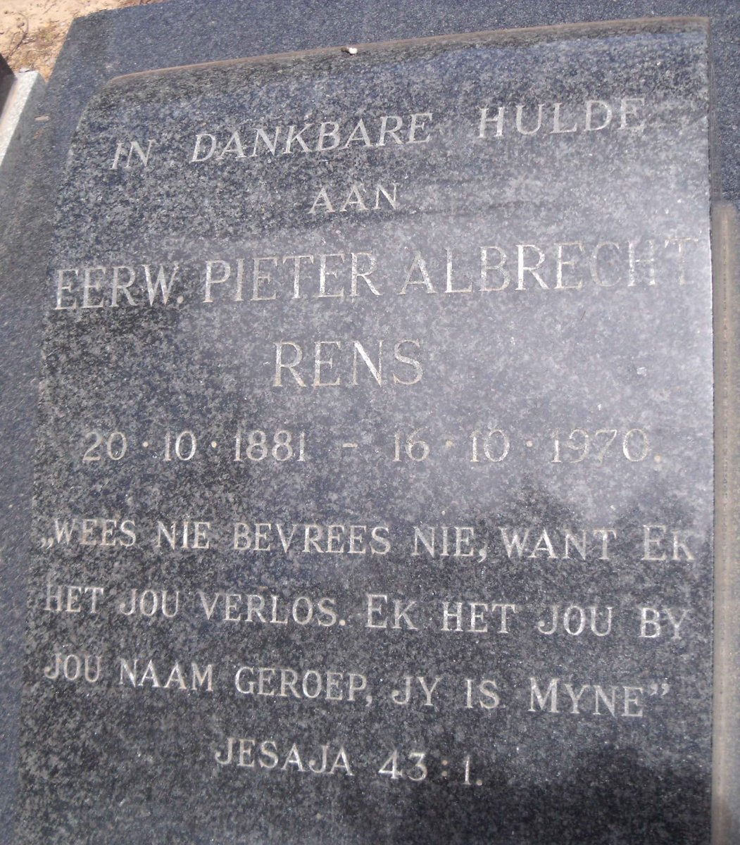 XXRENS Pieter Albrecht 1881-1970