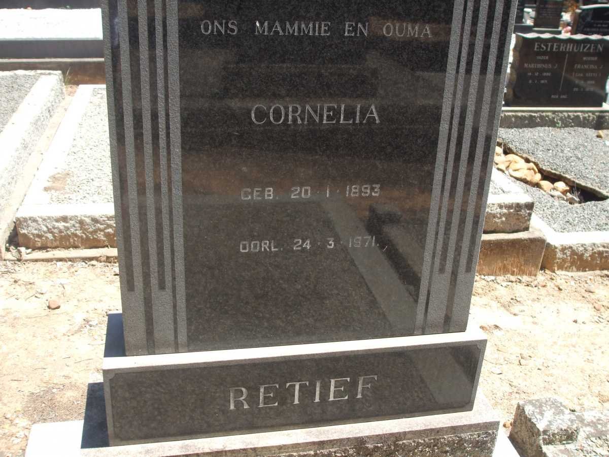 RETIEF Cornelia 1893-1971