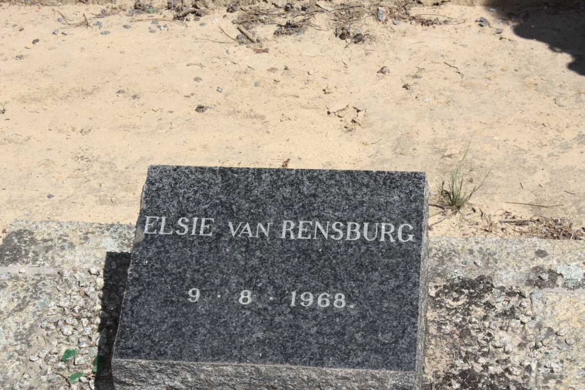 RENSBURG Elsie, van -1968