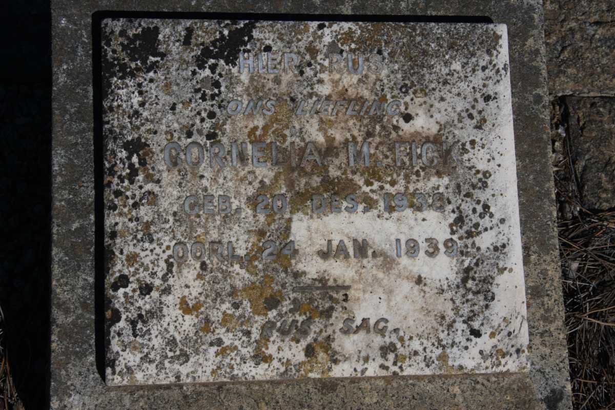 RICK Cornelia M. 1938-1939