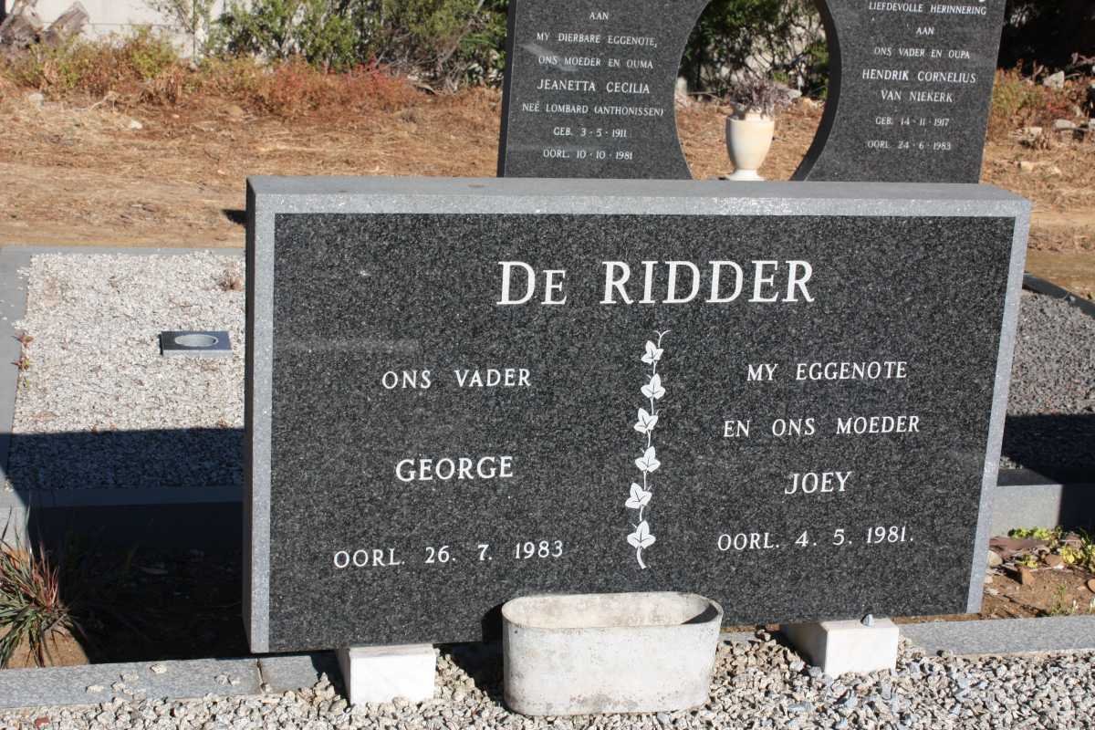 RIDDER George, de -1983 &amp; Joey -1981