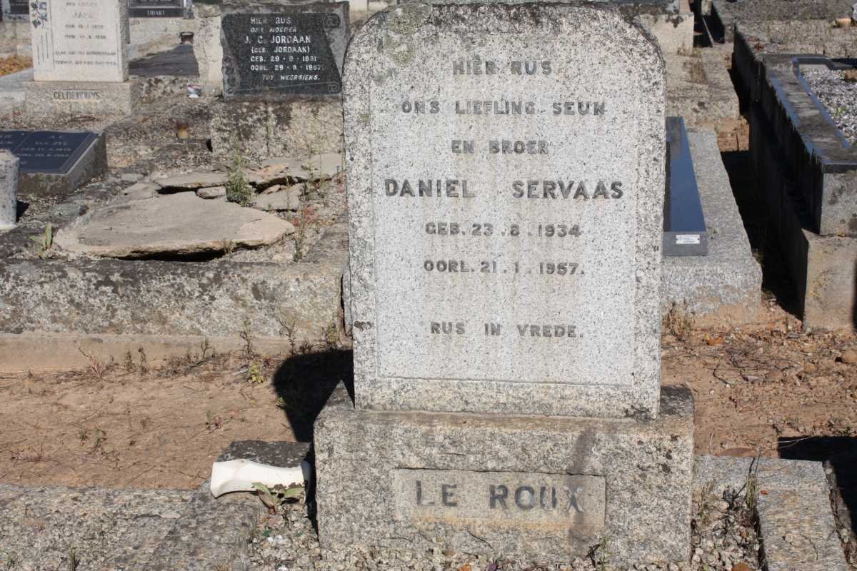 ROUX Daniel Servaas, le 1934-1957