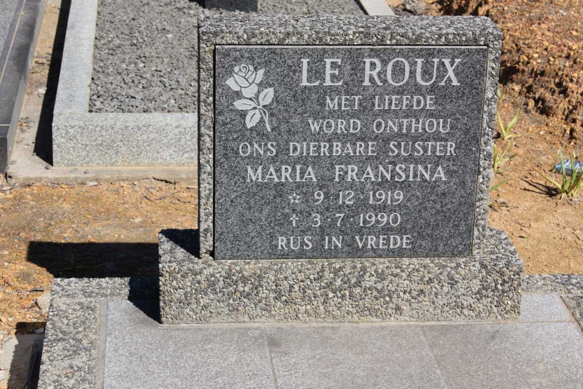 ROUX Maria Fransina, le 1919-1990