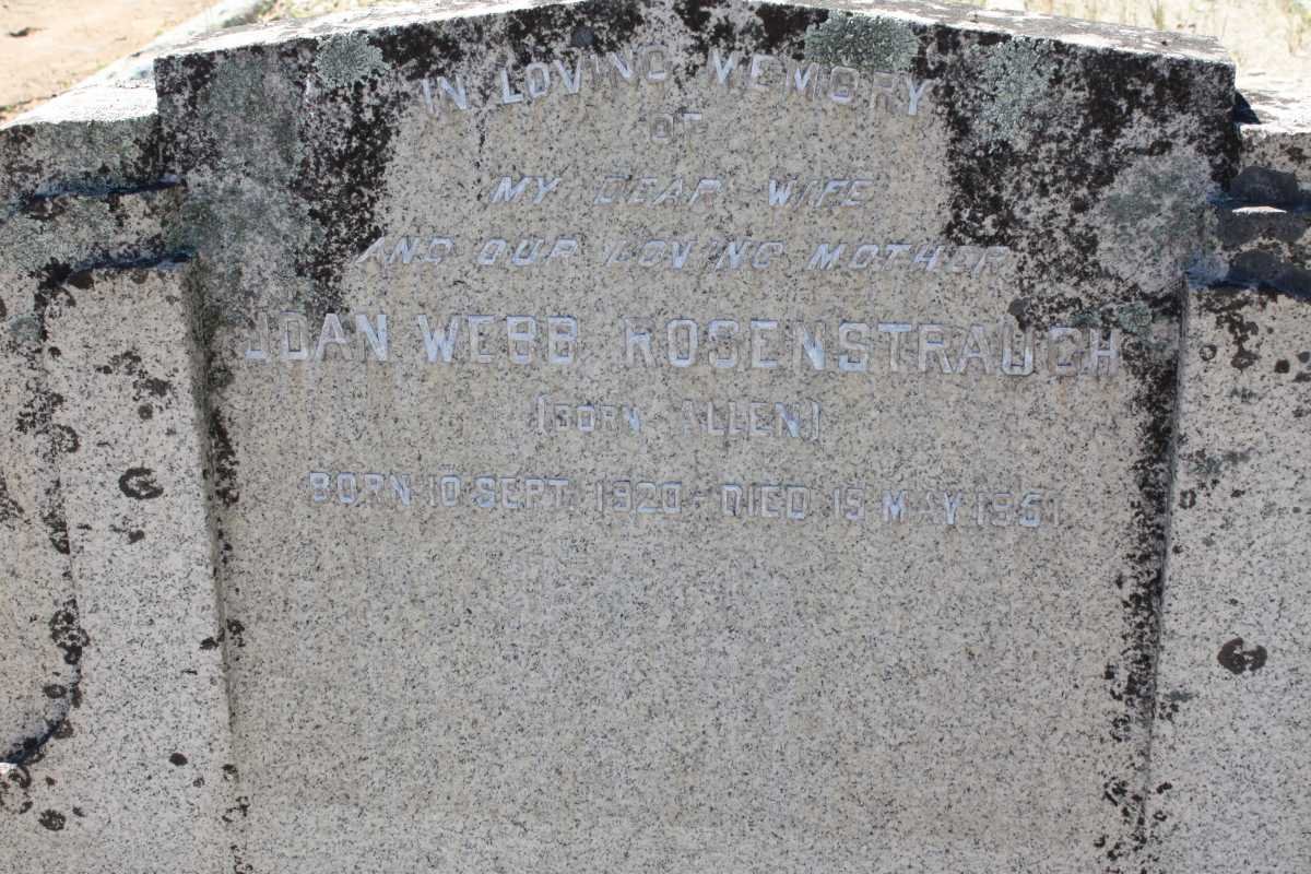 ROSENSTRAUGH Joan Webb nee ALLEN 1920-1951