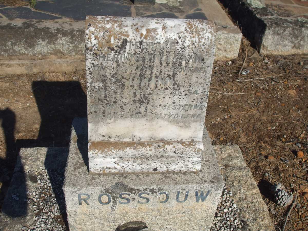 ROSSOUW Johann -1954