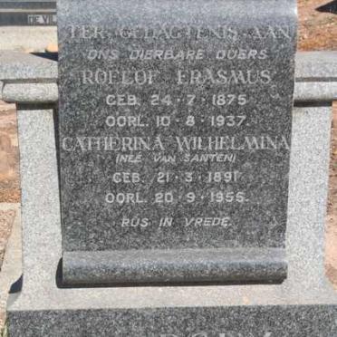 ROUX Roelof Erasmus, le 1875-1937 &amp; Catherina Wilhelmina VAN SANTEN 1891-1955