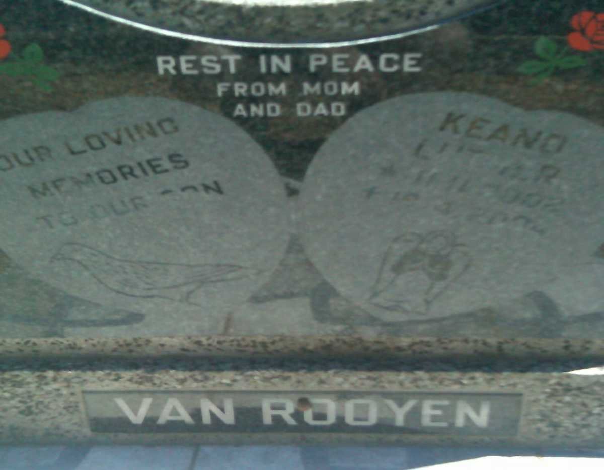 ROOYEN Keano Luther, van 2002-200?