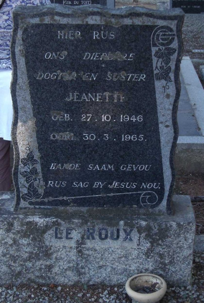 ROUX Jeanette, le 1946-1965