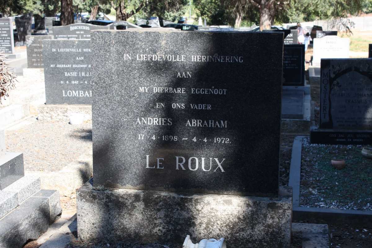 ROUX Andries Abraham, le 1898-1972