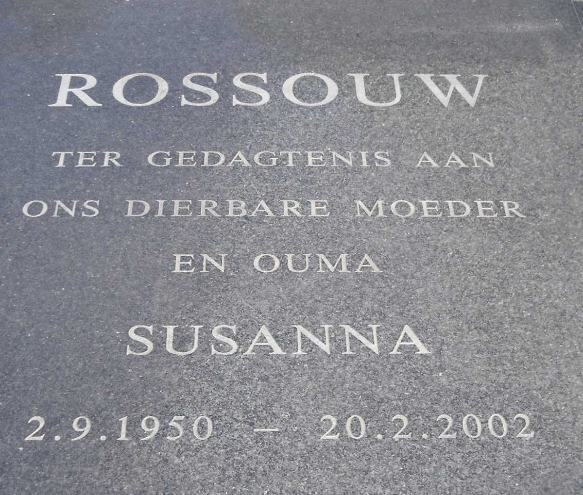 ROSSOUW Susanna 1950-2002