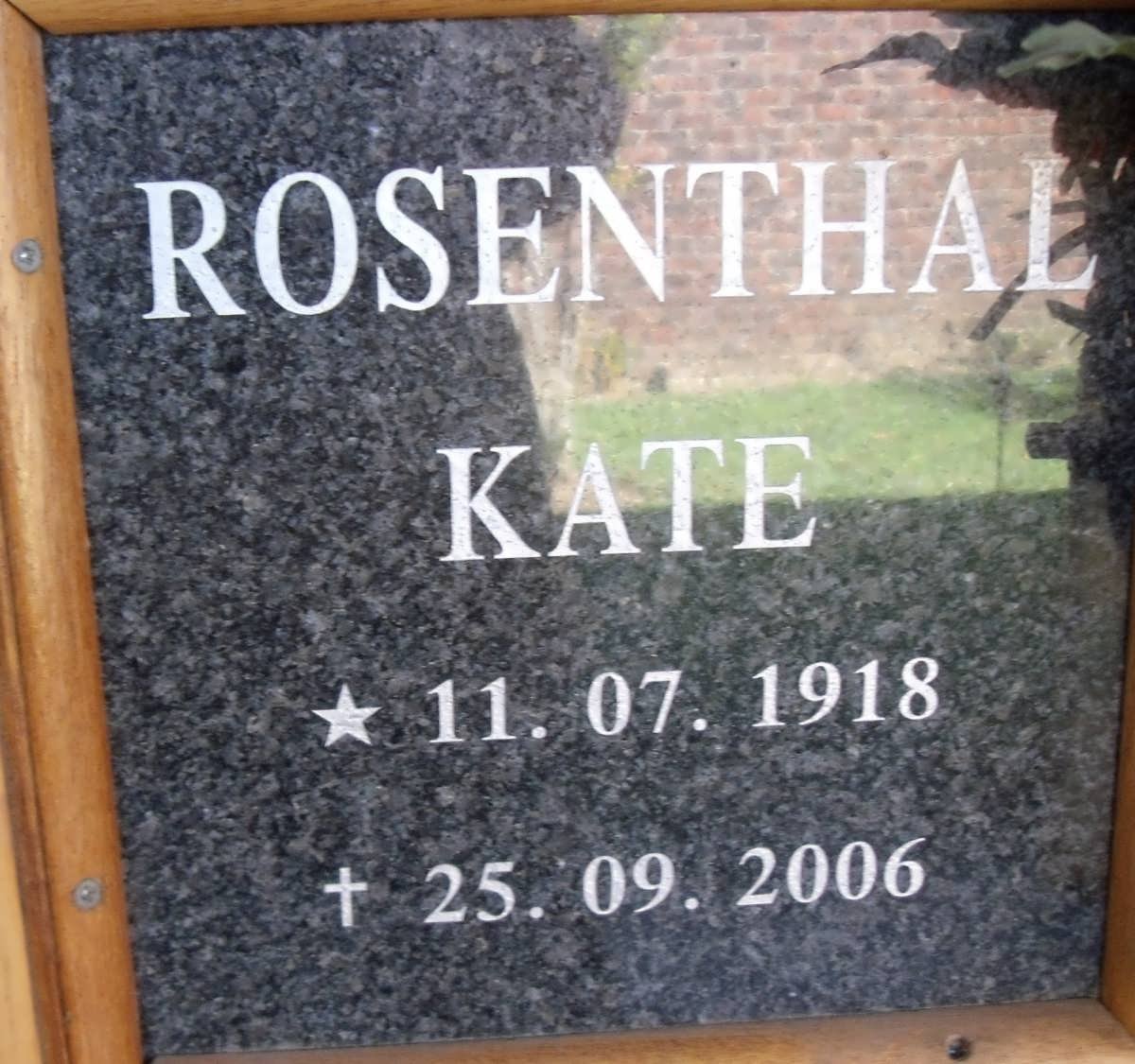 ROSENTHAL Kate 1918-2006