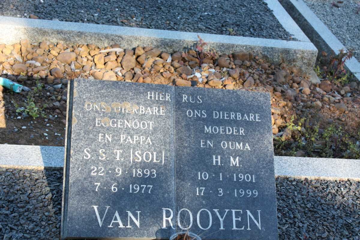 ROOYEN S.S.T., van 1893-1977 &amp; H.M. 1901-1999