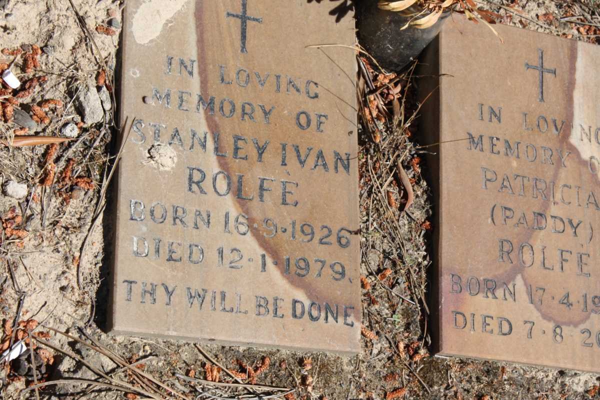 ROLFE Stanley Ivan 1926-1979 &amp; Patricia