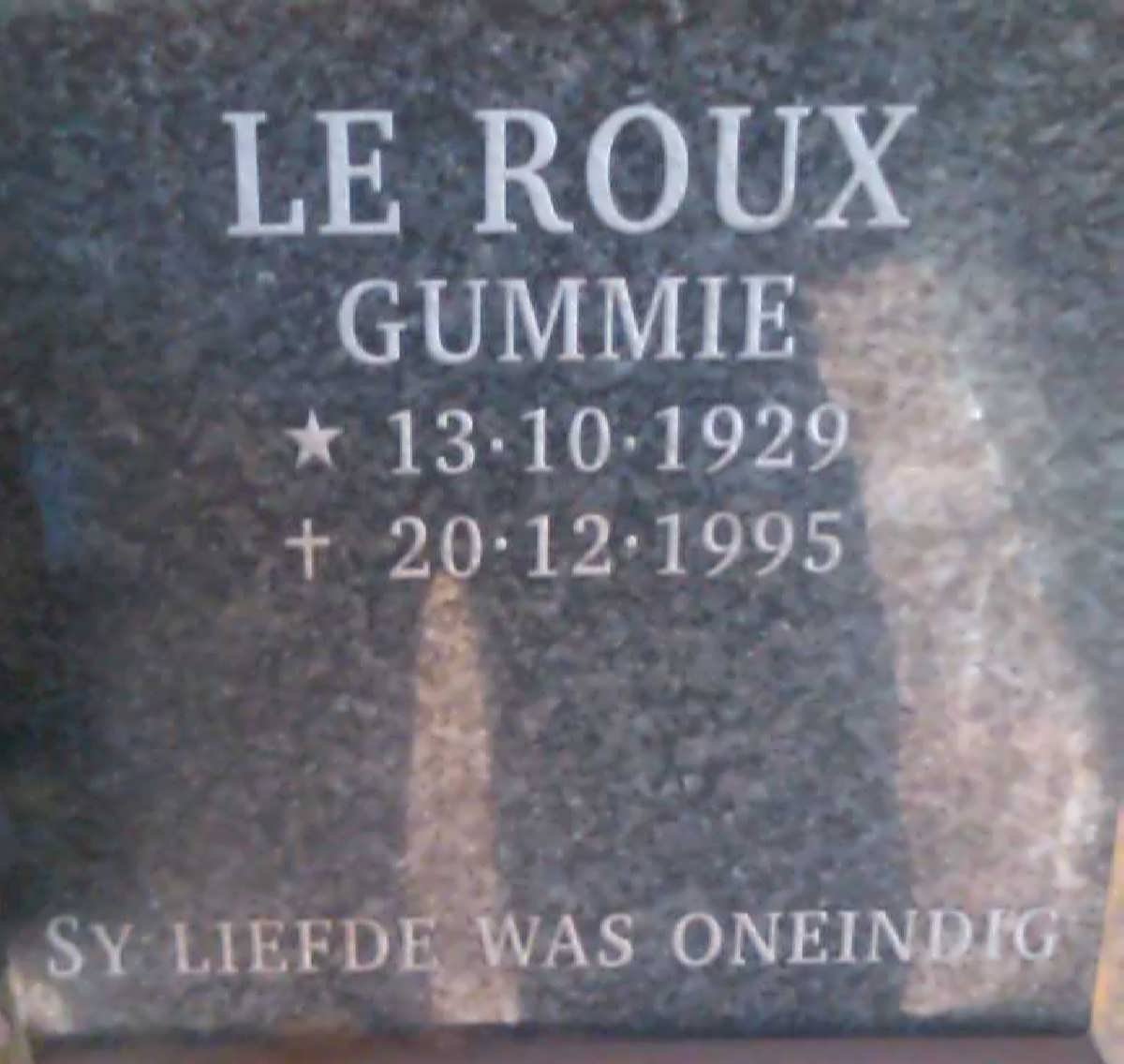 ROUX Gummie, le 1929-1995