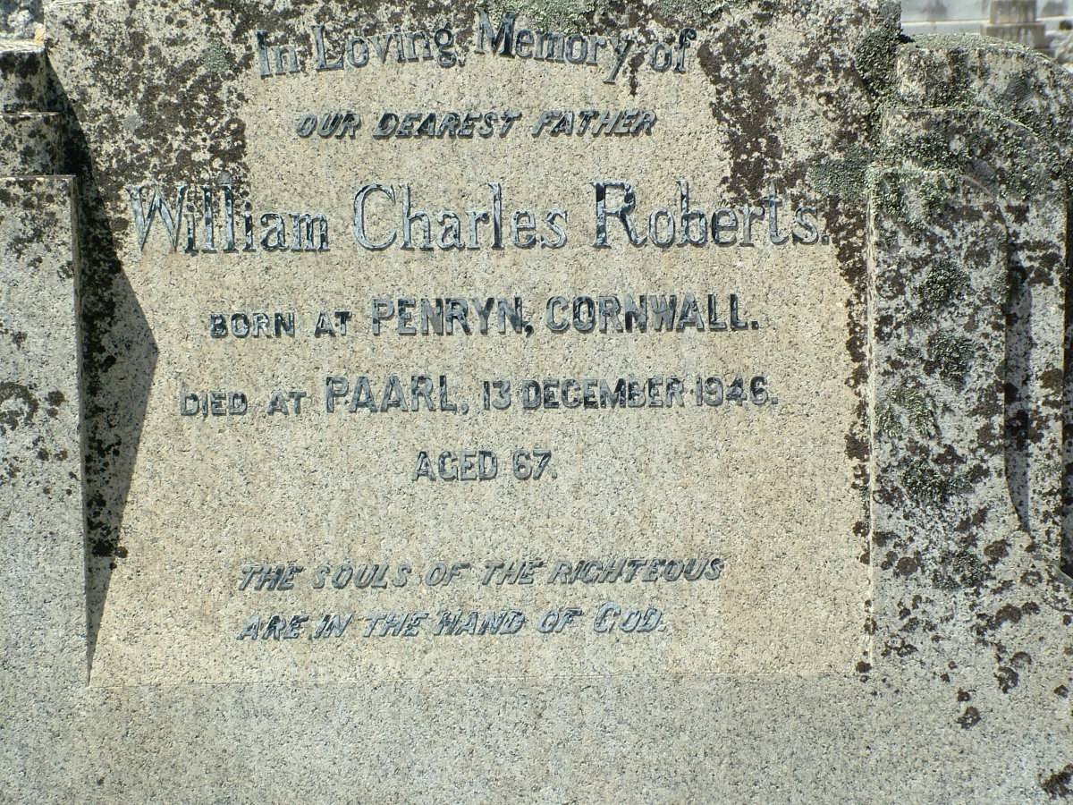 ROBERTS William Charles -1946