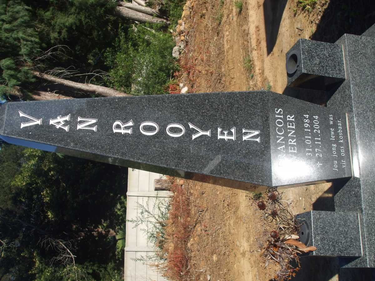 ROOYEN Francois Werner, van 1984-2004