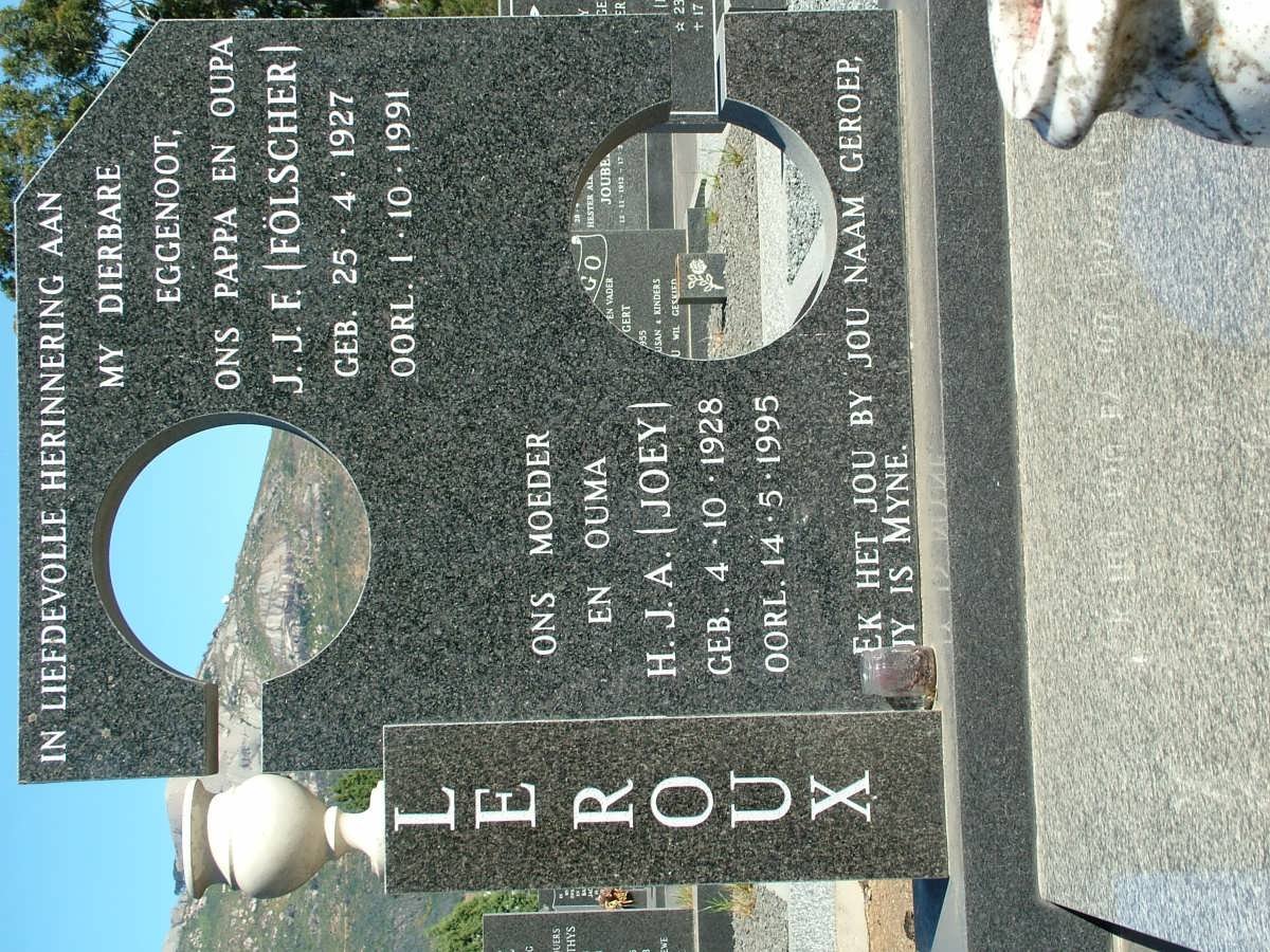 ROUX J.J.F., le 1927-1991 &amp; H.J.A. 1928-1995