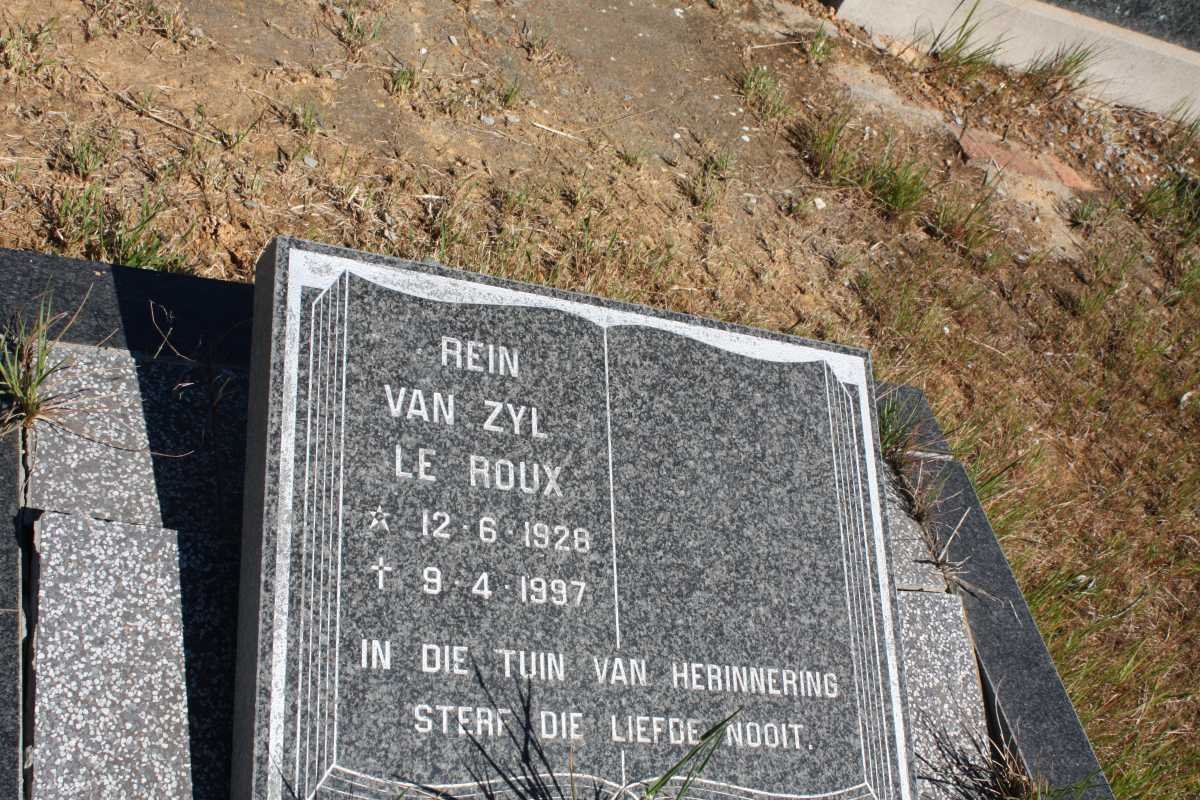 ROUX Rein Van Zyl, le 1928-1997