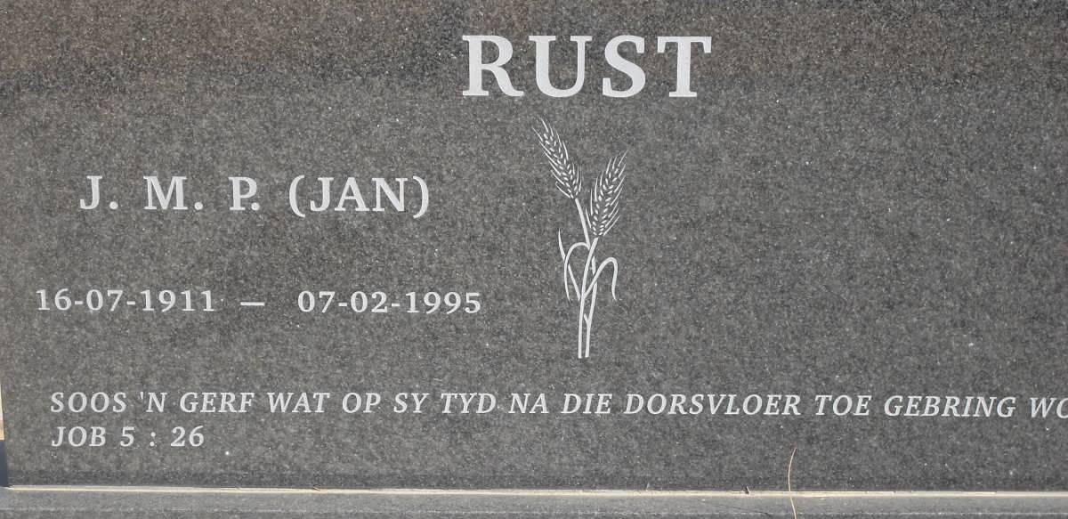 RUST J.M.P. 1911-1995
