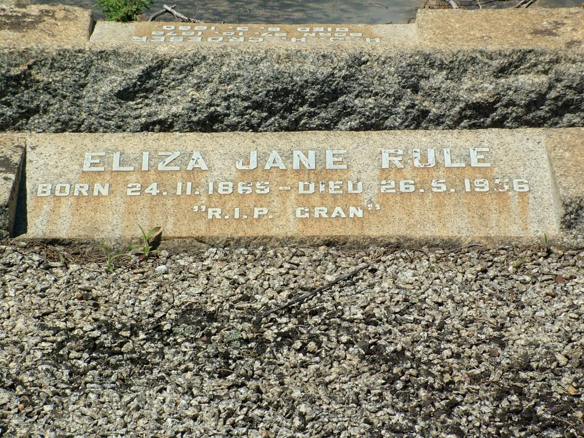 RULE Eliza Jane 1865-1956