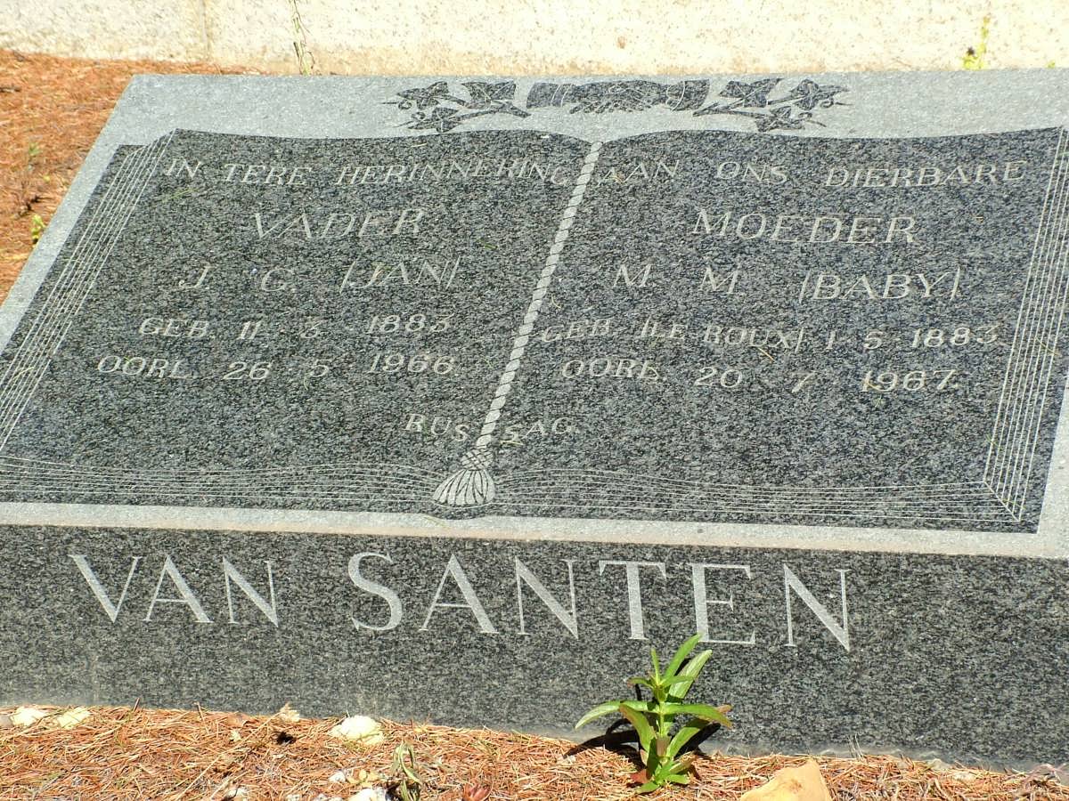 SANTEN J.C., van 1883-1966 & M.M. 1883-1967