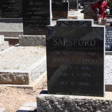 SAPSFORD Johanna 1876-1974