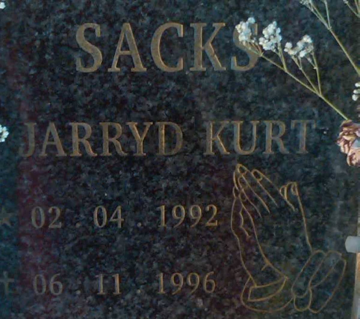 SACKS Jarryd Kurt 1992-1996