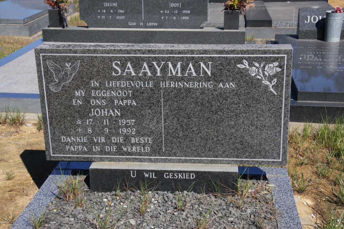 SAAYMAN Johan 1957-1992