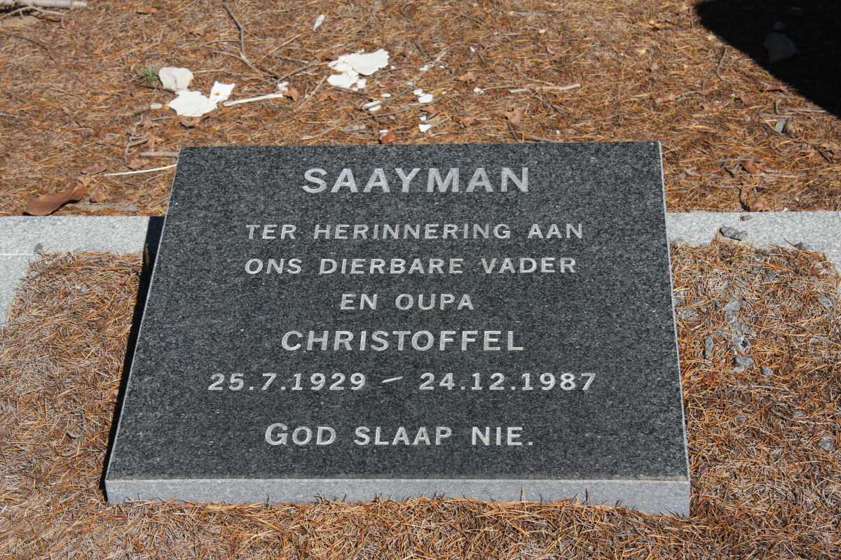 SAAYMAN Christoffel 1929-1987