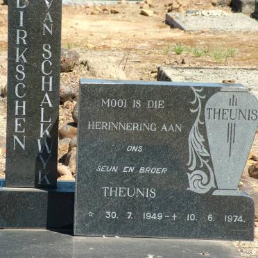 SCHALKWYK Theunis, Dirkschen van 1949-1974