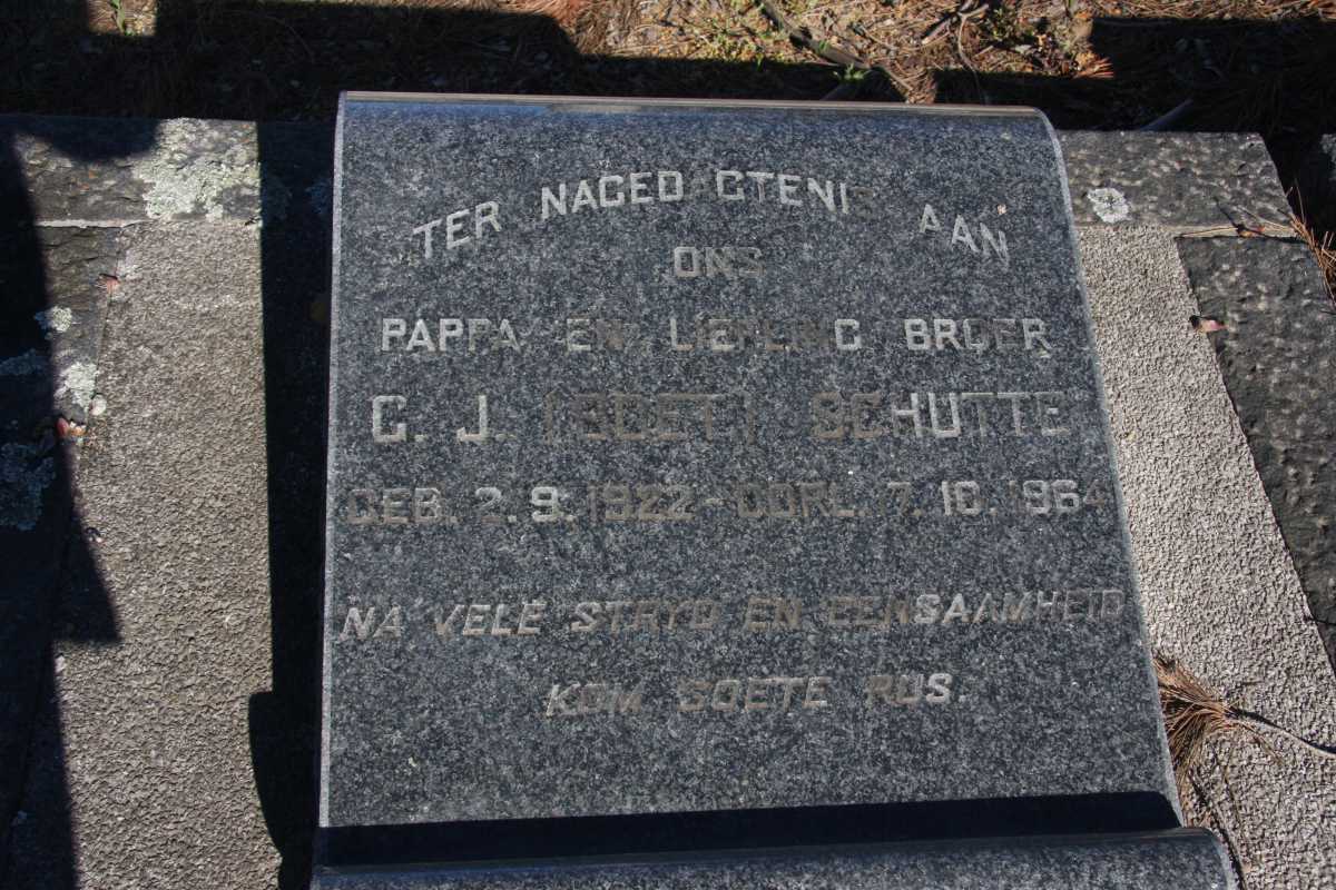 SCHUTTE G.J. 1922-1964