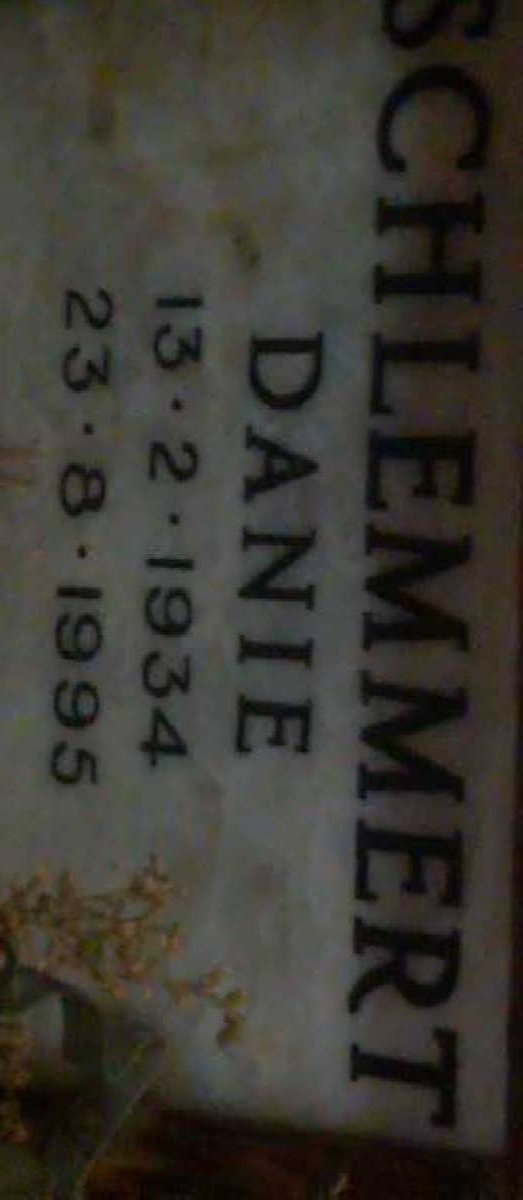SCHLEMMERT Danie 1934-1995