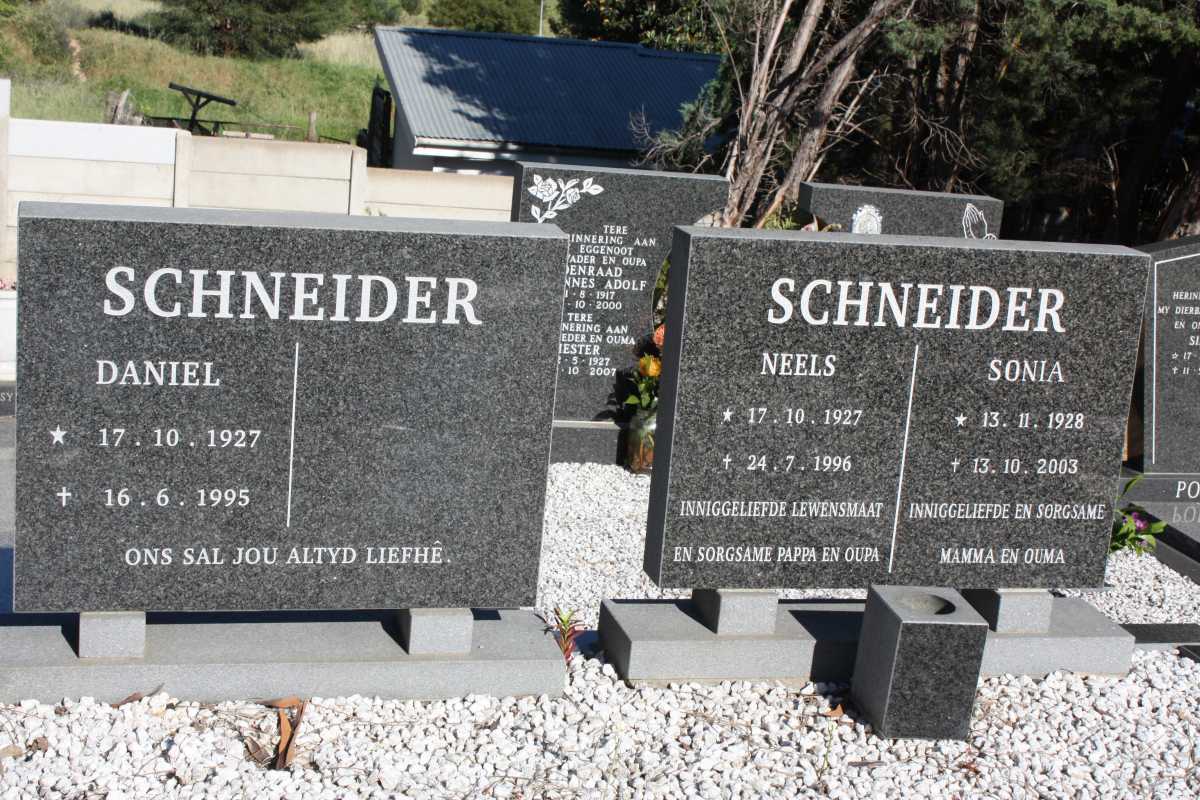 SCHNEIDER Neels 1927-1996 & Sonia 1928-2003 :: SCHNEIDER Daniel 1927-1995
