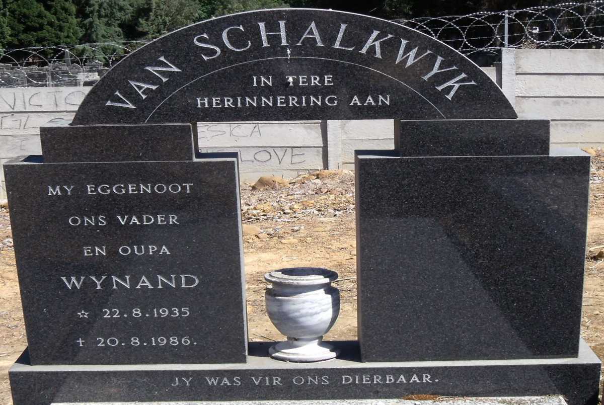SCHALKWYK Wynand, van 1935-1986