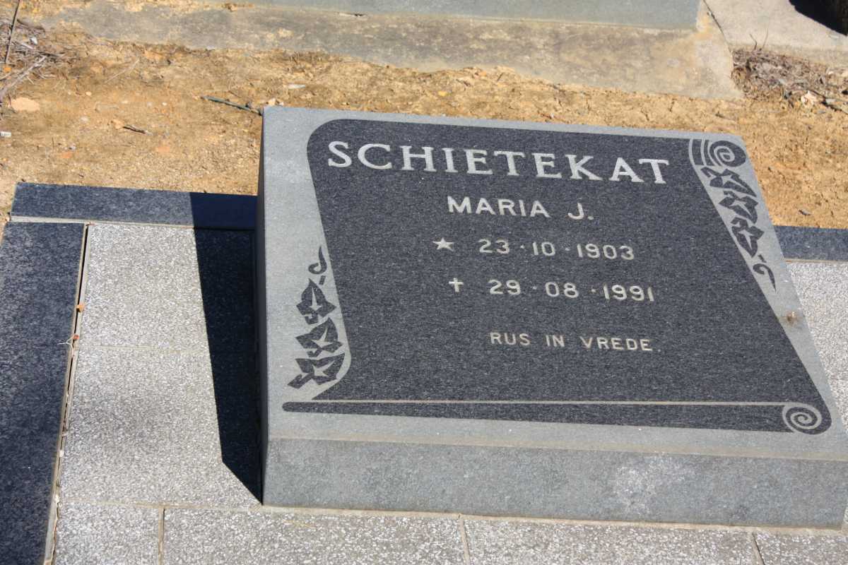 SCHIETEKAT Maria J. 1903-1991