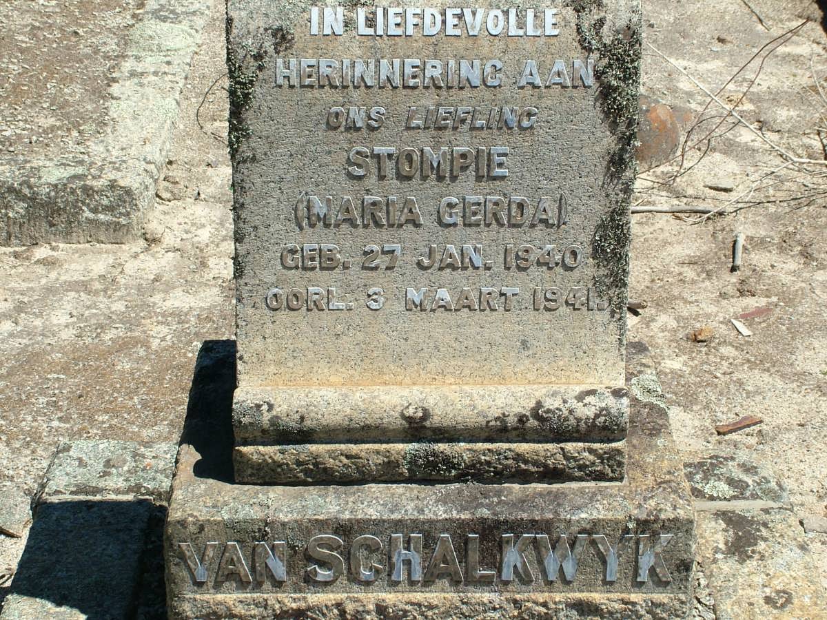 SCHALKWYK Maria Gerda, van 1940-1941