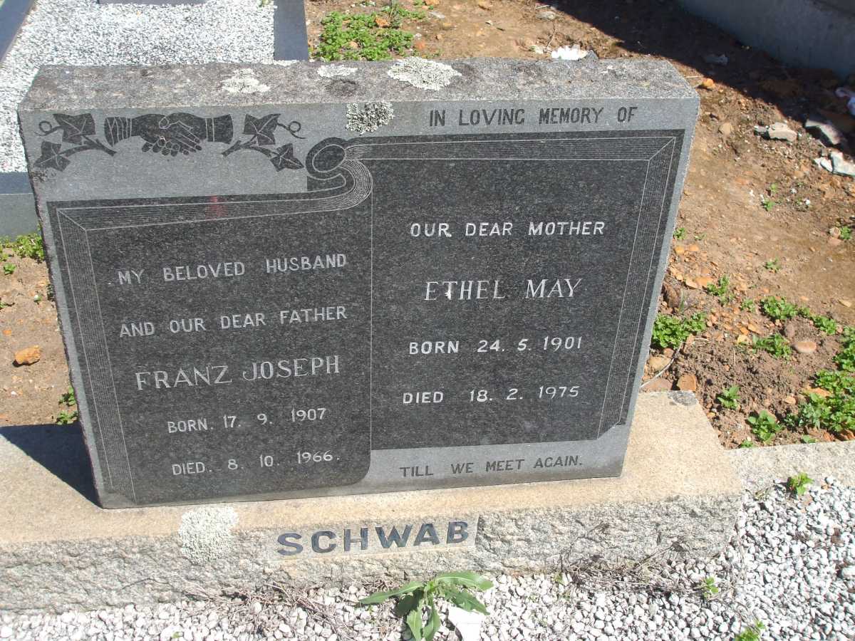 SCHWAB Franz Joseph 1907-1966 & Ethel May 1901-1975
