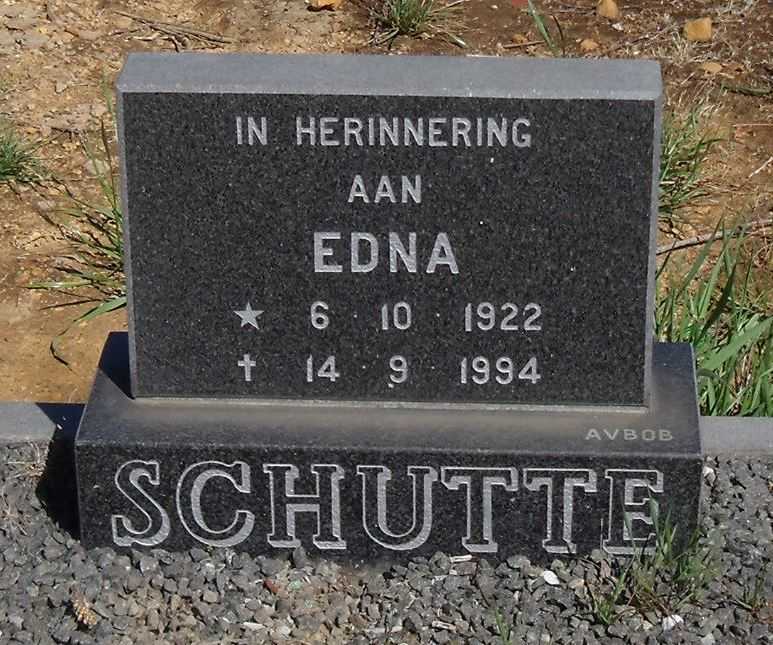 SCHUTTE Edna 1922-1994