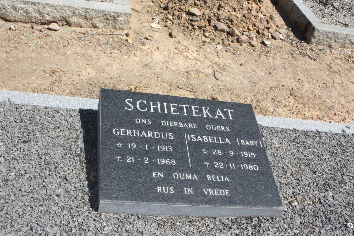 SCHIETEKAT Gerhardus 1913-1968 & Isabella 1915-1980