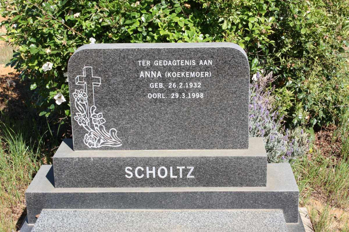 SCHOLTZ Anna nee KOEKEMOER 1932-1998