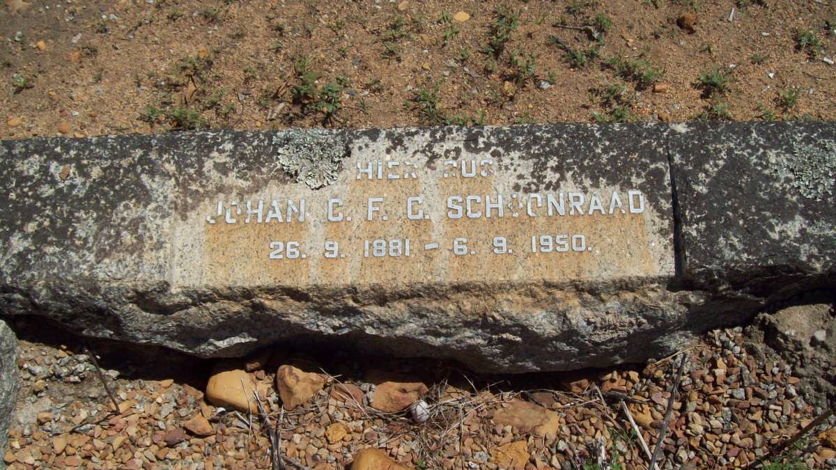 SCHOONRAAD Johan C.F.G. 1881-1950