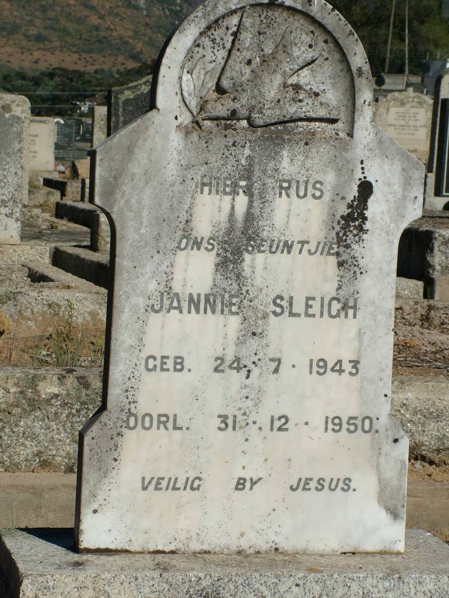 SLEIGH Jannie 1943-1950