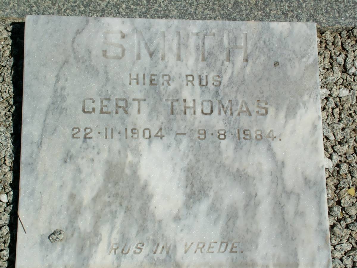 SMITH Gert Thomas 1904-1984