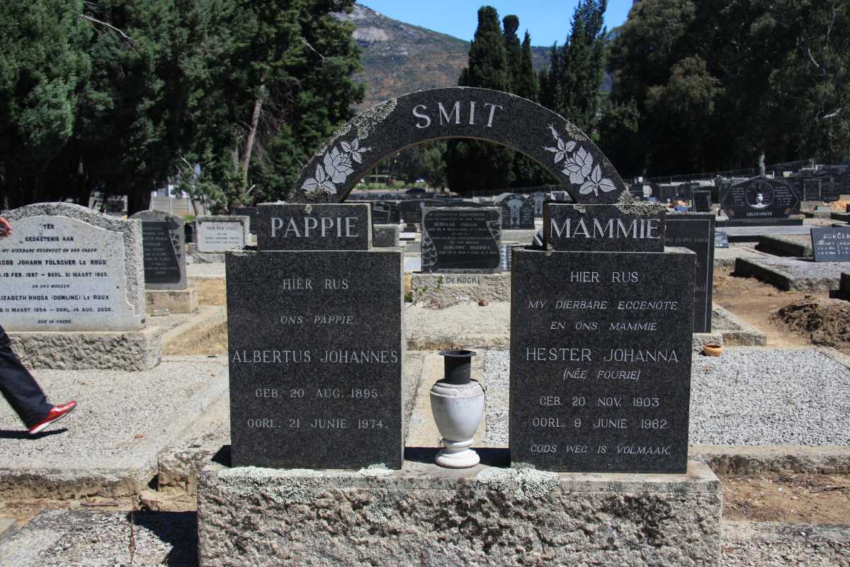 SMIT Albertus Johannes 1895-1974 & Hester Johanna FOURIE 1903-1962