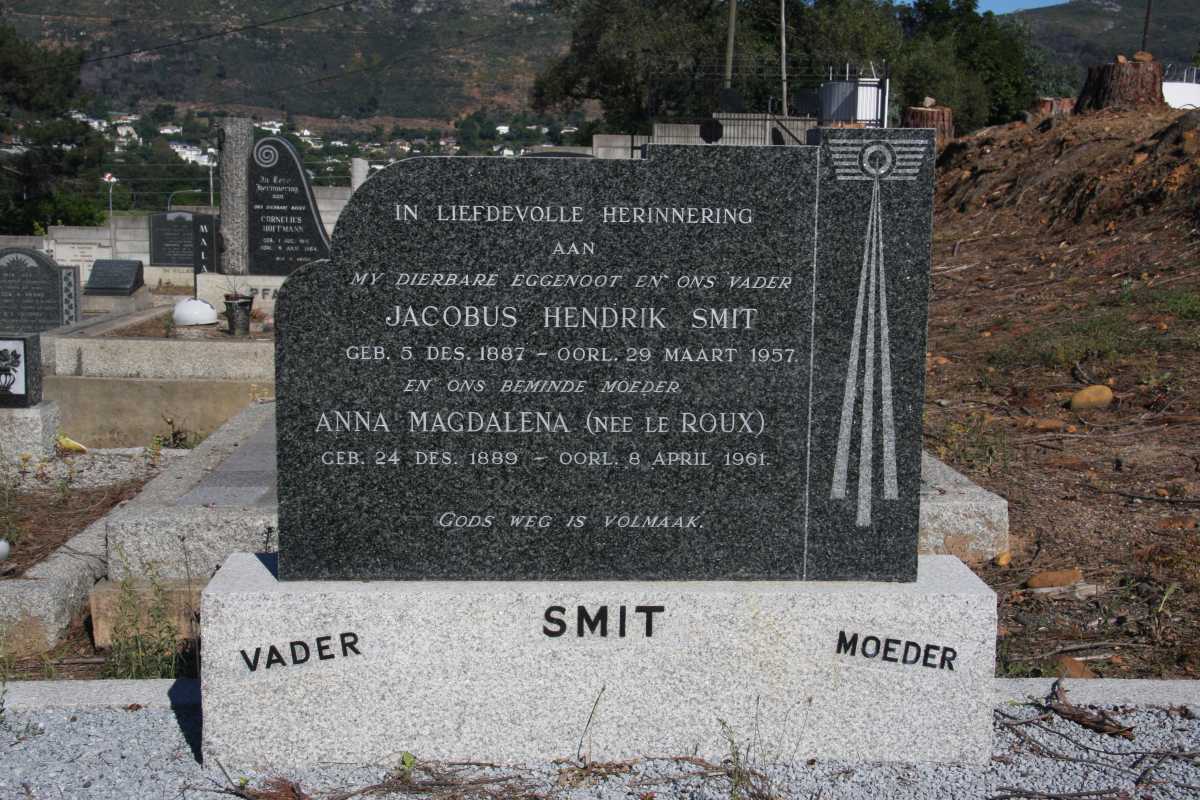 SMIT Jacobus Hendrik 1887-1957 & Anna Magdalena LE ROUX 1889-1961