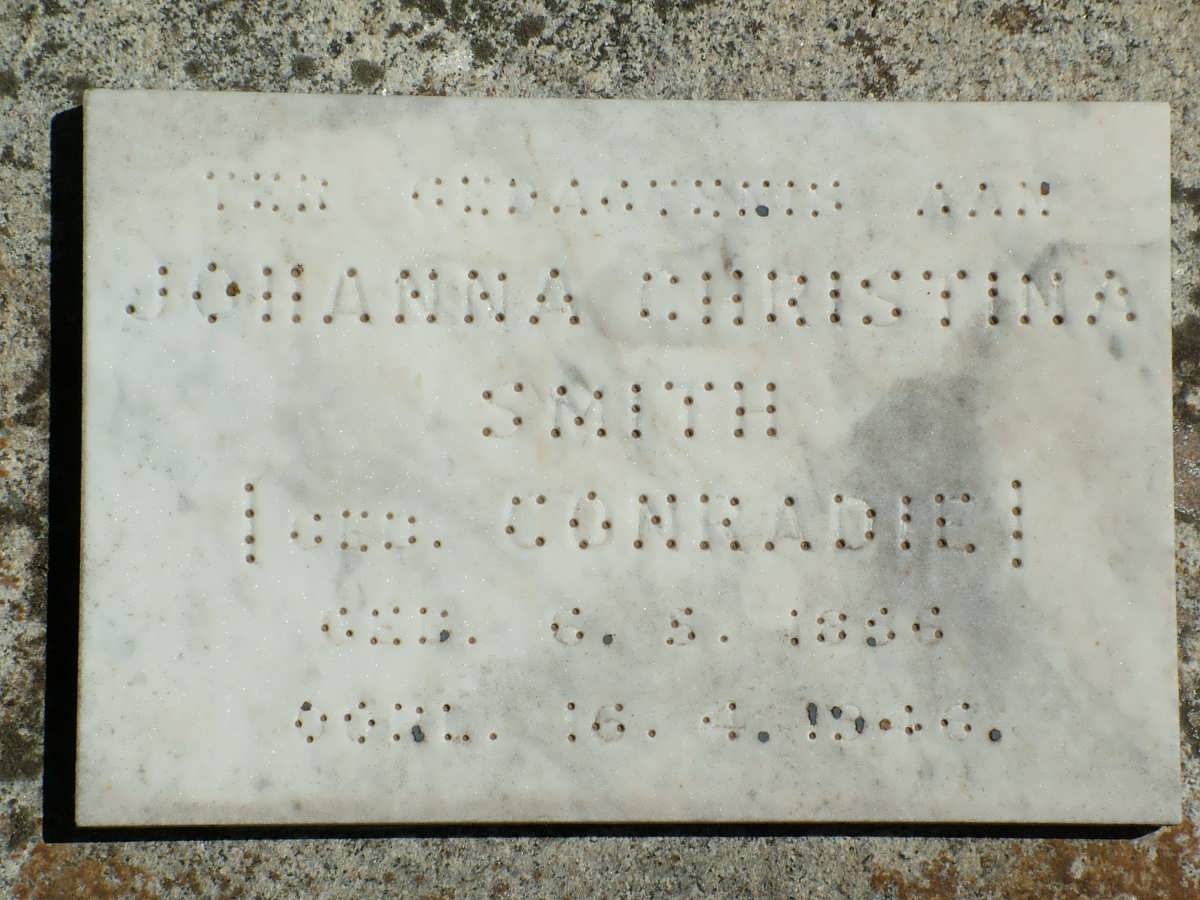SMITH Johanna Christina nee CONRADIE 1865-1946
