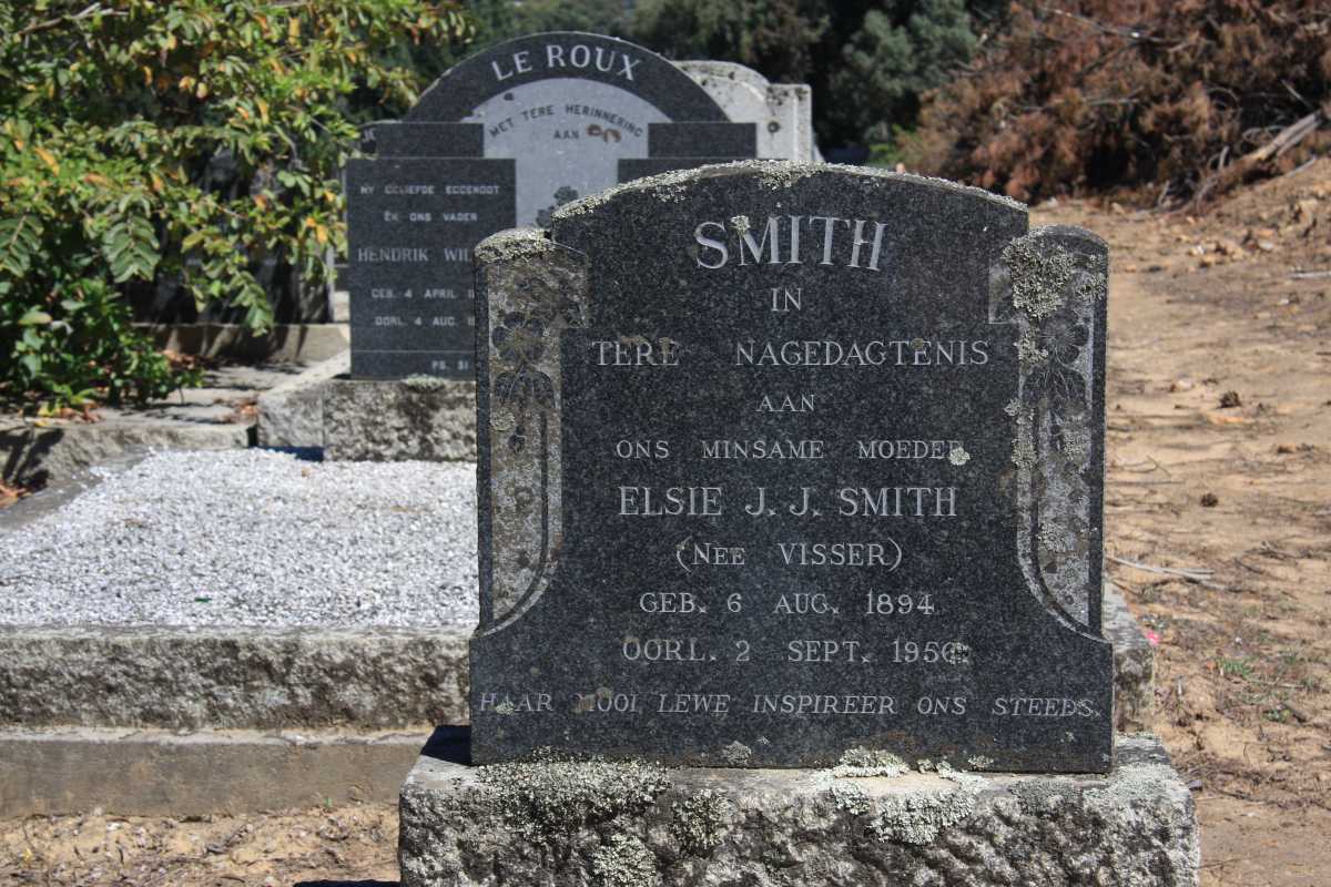 SMITH Elsie J.J. nee VISSER 1894-1956
